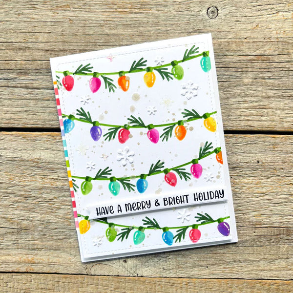 Lawn Fawn Stencil String Of Lights Background