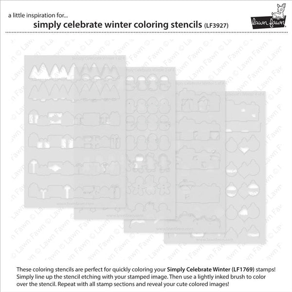 Lawn Fawn Stencil Simply Celebrate Winter
