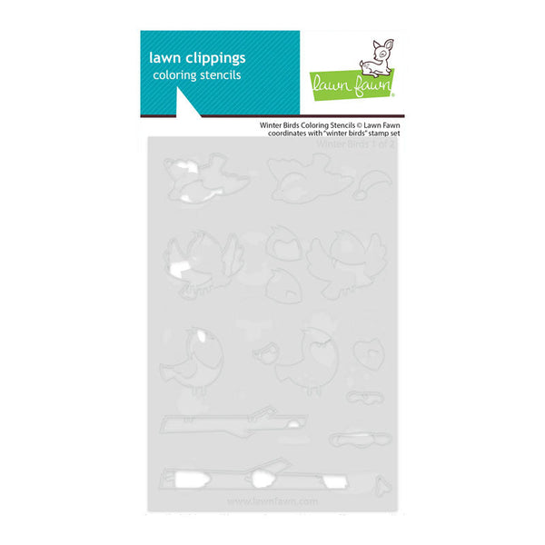Lawn Fawn Stencil Winter Birds