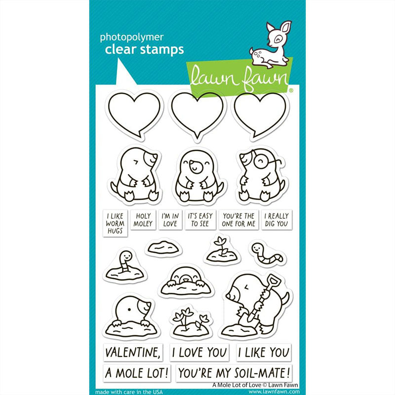 Lawn Fawn Clear Stamps A Mole Lot of Love