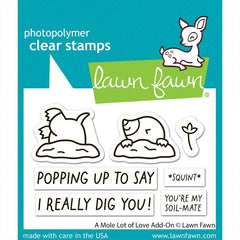 Lawn Fawn Clear Stamps A Mole Lot of Love Add-On