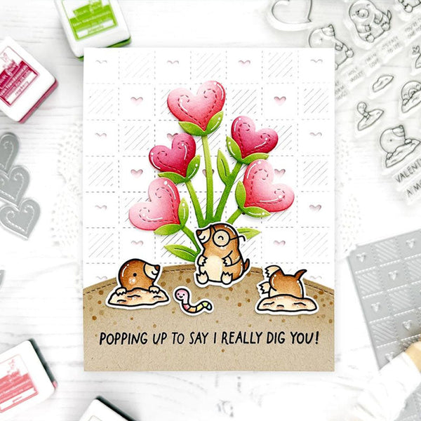 Lawn Fawn Clear Stamps A Mole Lot of Love Add-On