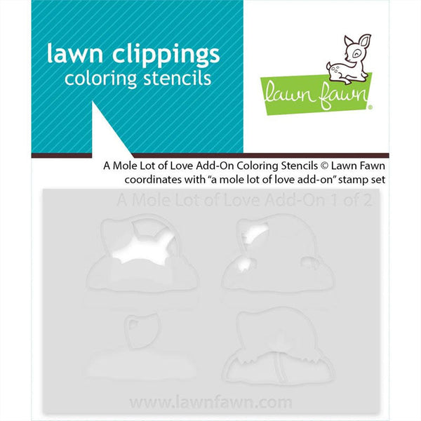 Lawn Fawn Stencil A Mole Lot of Love Add-On