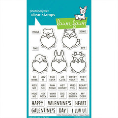 Lawn Fawn Clear Stamps Critter Conversation Hearts