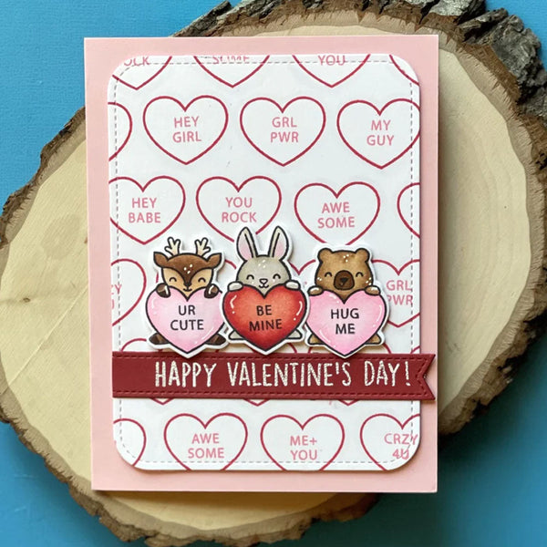 Lawn Fawn Dies Critter Conversation Hearts Add-On