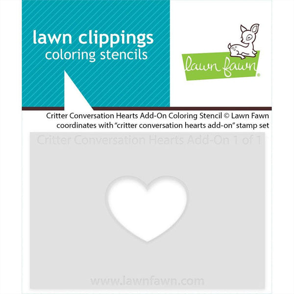 Lawn Fawn Stencil Critter Conversation Hearts Add-On