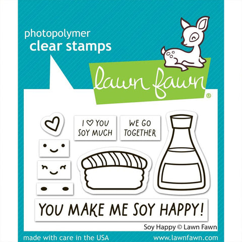 Lawn Fawn Clear Stamps Soy Happy