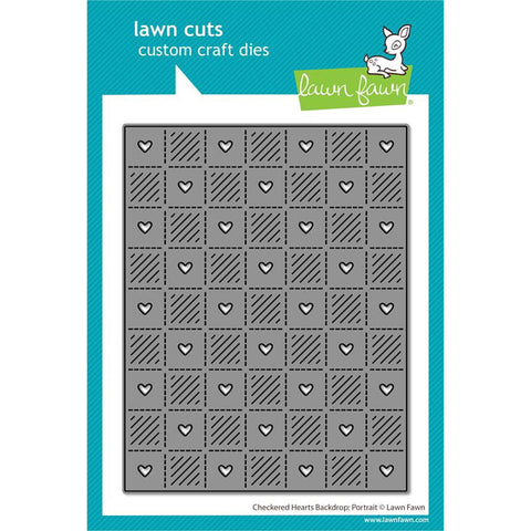 Lawn Fawn Dies Checkered Hearts Backdrop: Portrait
