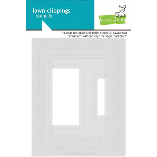Lawn Fawn Stencil Postage Rectangle Stackables