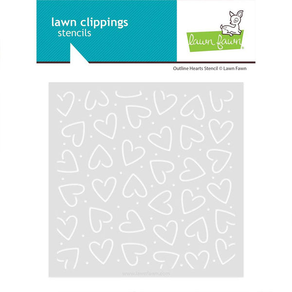 Lawn Fawn Stencil Outline Hearts