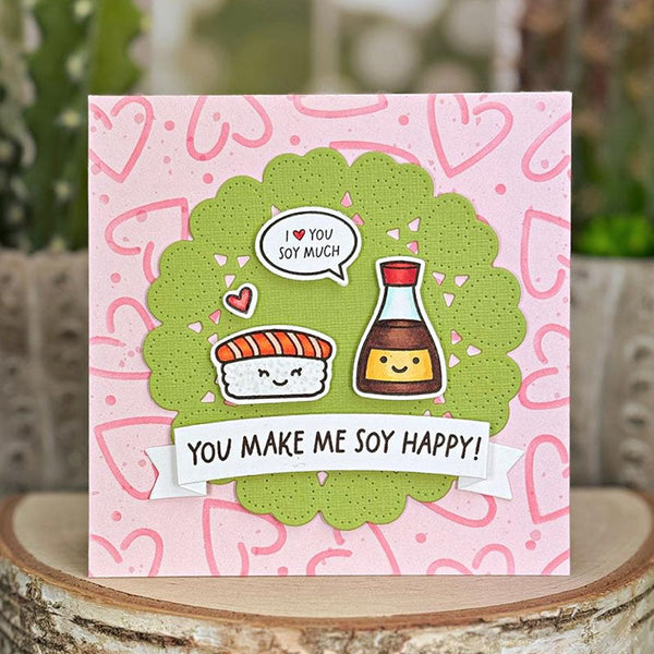 Lawn Fawn Stencil Outline Hearts