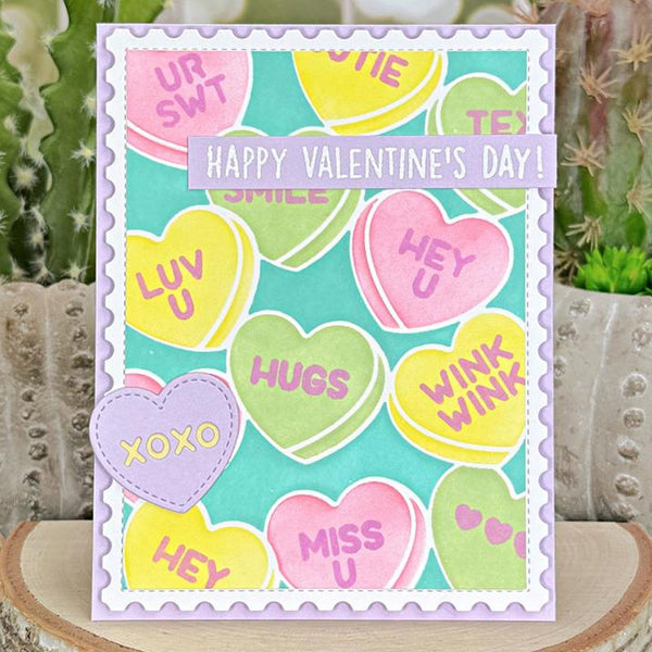 Lawn Fawn Stencil Candy Hearts