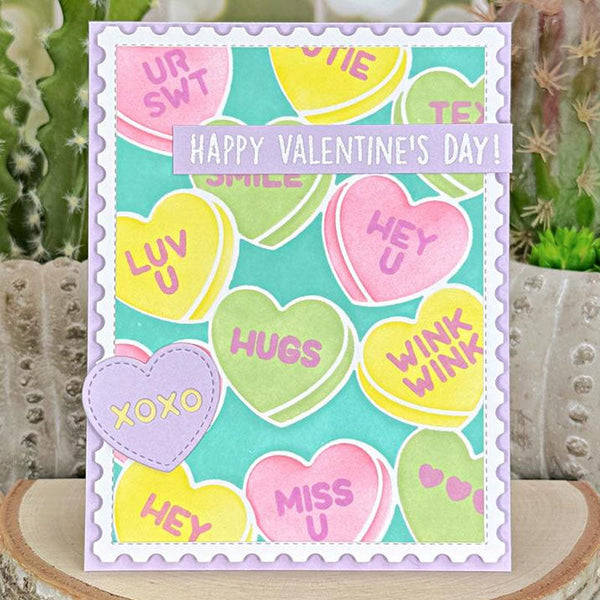 Lawn Fawn Stencil Candy Hearts
