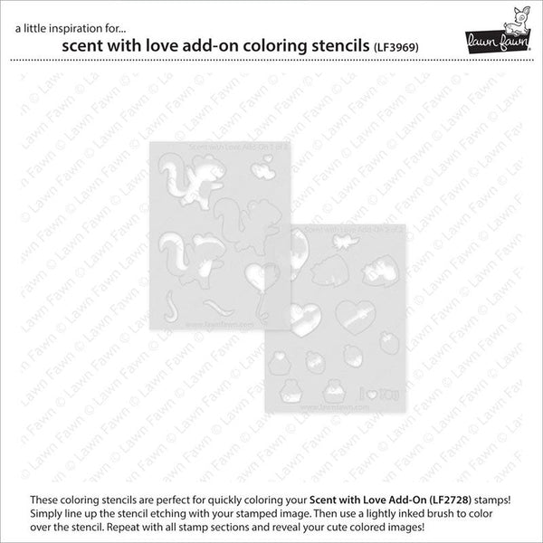 Lawn Fawn Stencil Scent with Love Add-On