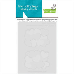 Lawn Fawn Stencil How You Bean? Conversation Heart Add-On