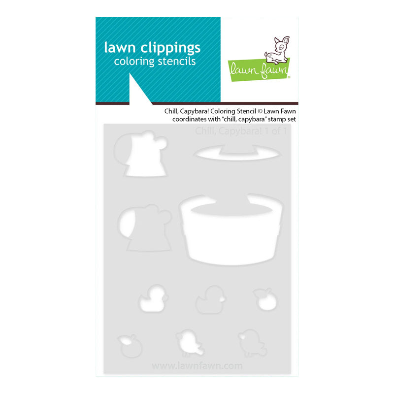 Lawn Fawn Stencil Chill, Capybara