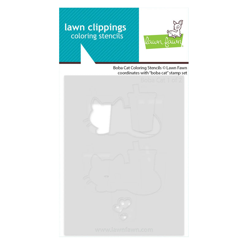 Lawn Fawn Stencil Boba Cat
