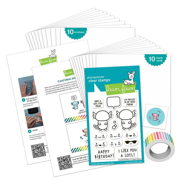 Lawn Fawn Kids Cardmaking Kit Mini A Lotl Smiles
