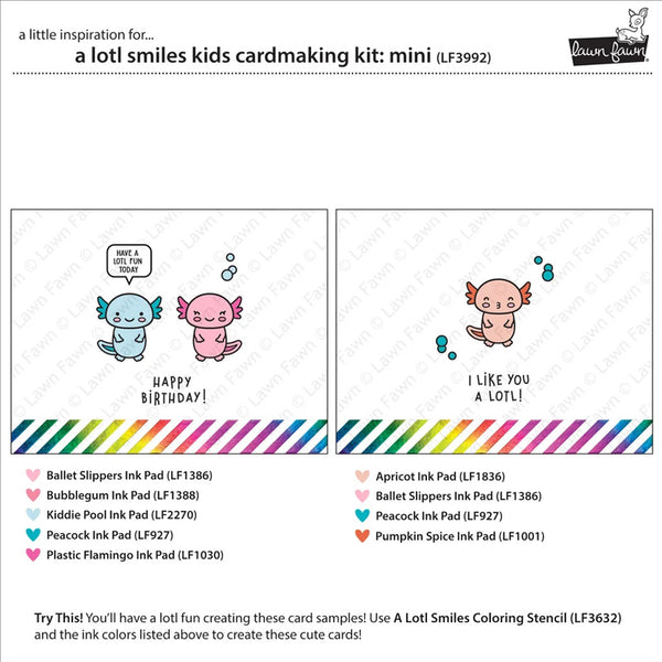 Lawn Fawn Kids Cardmaking Kit Mini A Lotl Smiles