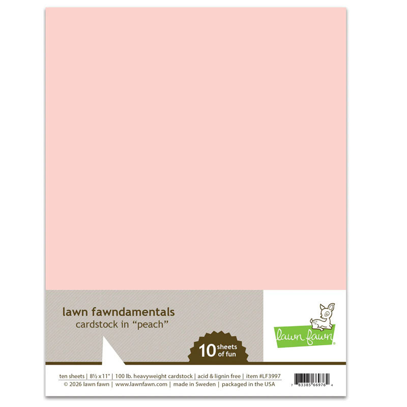 Lawn Fawn Cardstock 8.5x11 Peach