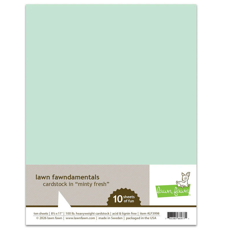 Lawn Fawn Cardstock 8.5x11 Minty Fresh