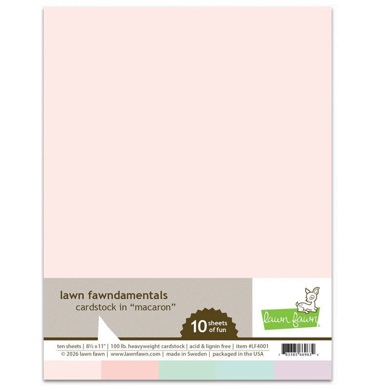 Lawn Fawn Cardstock 8.5x11 Macaron