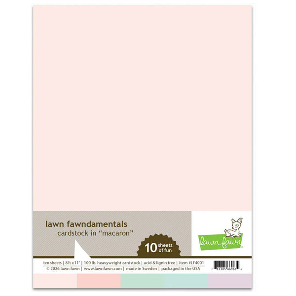 Lawn Fawn Cardstock 8.5x11 Macaron