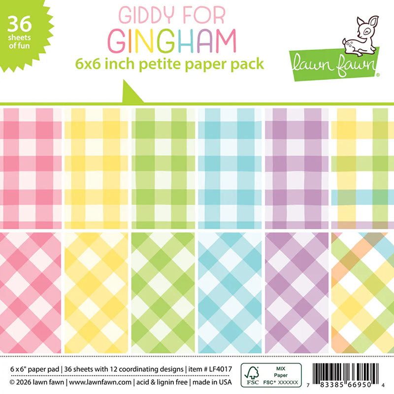 Lawn Fawn Paper 6x6 Giddy For Gingham