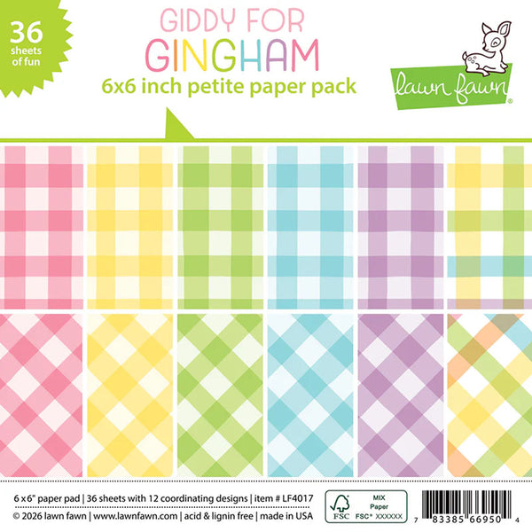 Lawn Fawn Paper 6x6 Giddy For Gingham