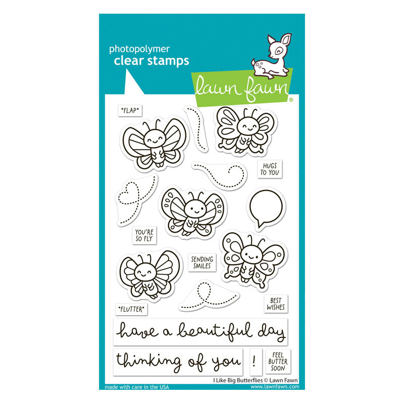 Lawn Fawn Clear Stamps I Like Big Butterflies