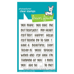 Lawn Fawn Clear Stamps Henry's Build-A-Sentiment: Butterfly