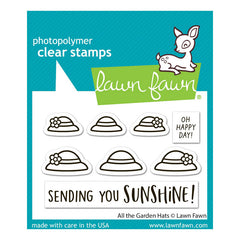 Lawn Fawn Clear Stamps All The Garden Hats