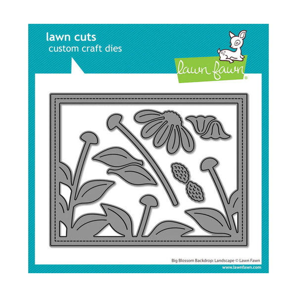 Lawn Fawn Dies Big Blossom Backdrop: Landscape