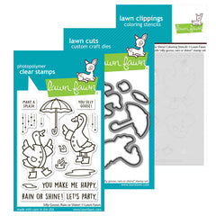 Lawn Fawn 3pc Silly Goose, Rain or Shine