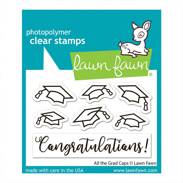 Lawn Fawn Clear Stamps All The Grad Caps