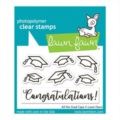 Lawn Fawn Clear Stamps All The Grad Caps
