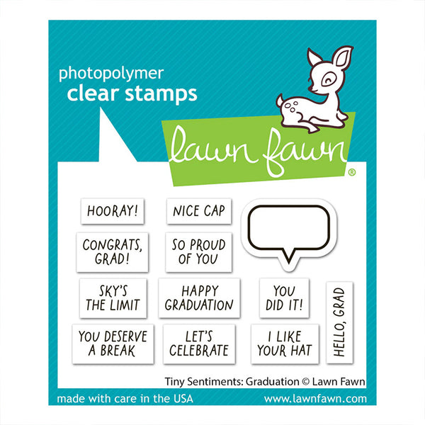 Lawn Fawn Clear Stamps Tiny Sentiments Graduation