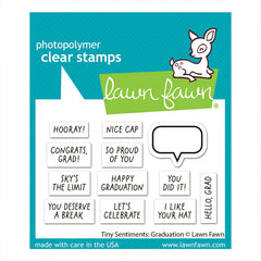 Lawn Fawn Clear Stamps Tiny Sentiments Graduation