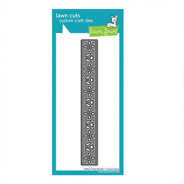 Lawn Fawn Dies Folksy Tulip Border