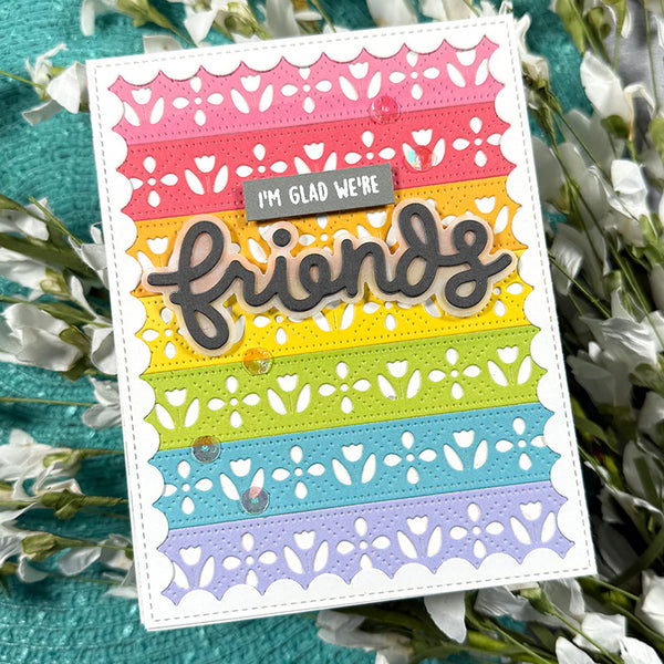 Lawn Fawn Dies Folksy Tulip Border