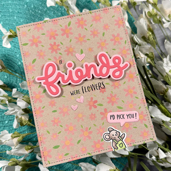 Lawn Fawn Dies Scripty Friends Outline Add-On