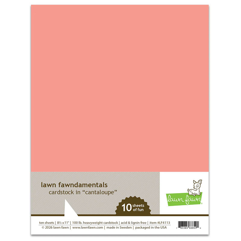 Lawn Fawn Cardstock 8.5x11 Cantaloupe