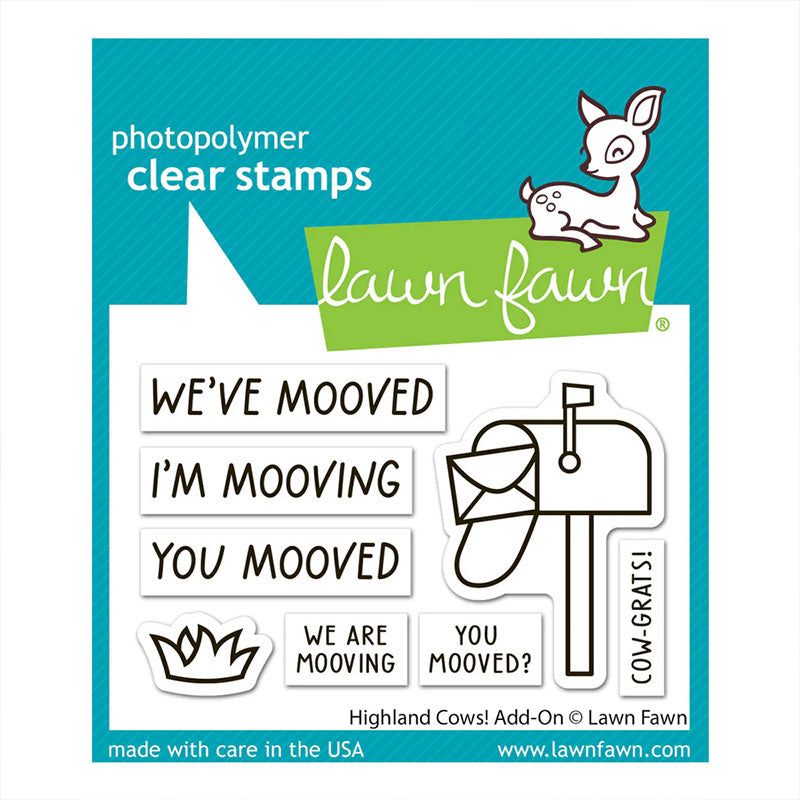 Lawn Fawn Clear Stamps Highland Cows! Add-On