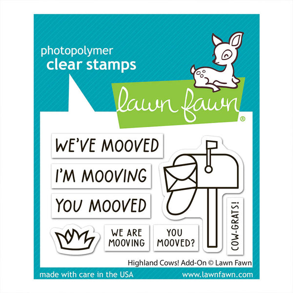 Lawn Fawn Clear Stamps Highland Cows! Add-On