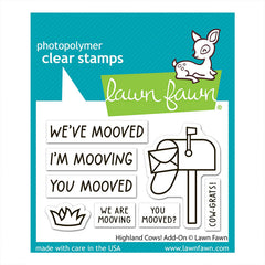 Lawn Fawn Clear Stamps Highland Cows! Add-On