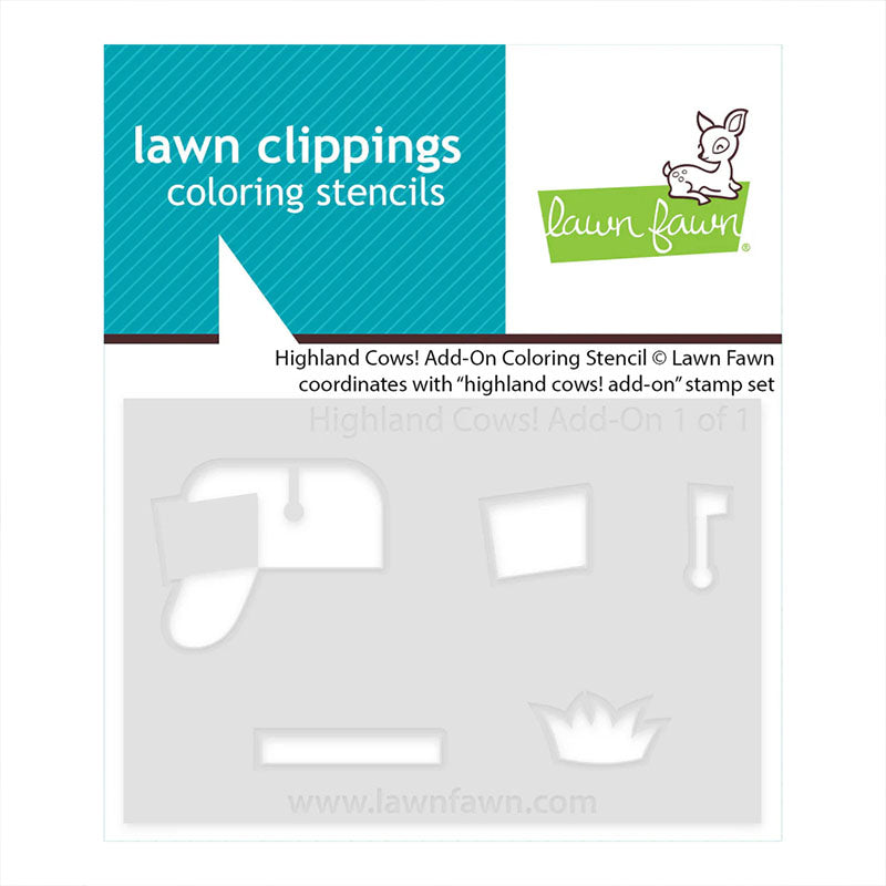 Lawn Fawn Stencil Highland Cows! Add-On