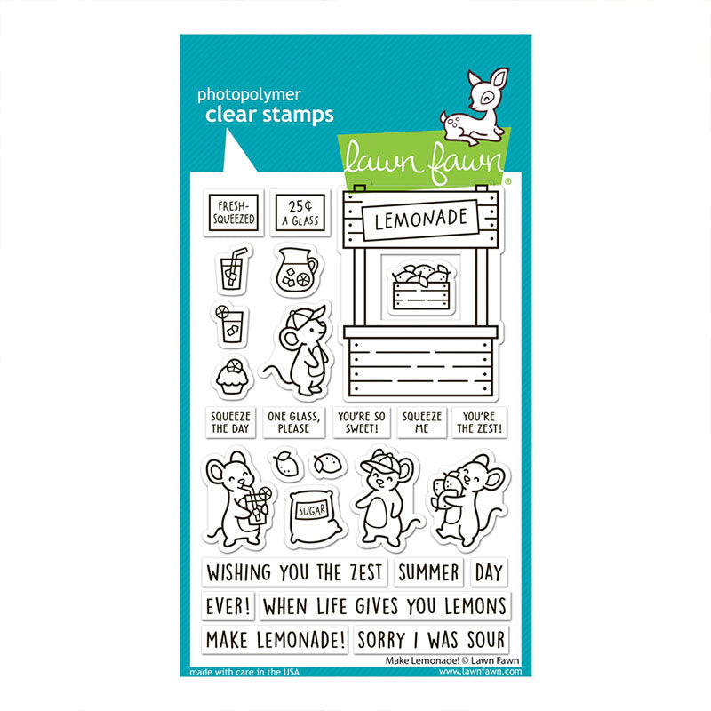 Lawn Fawn Clear Stamps Make Lemonade!
