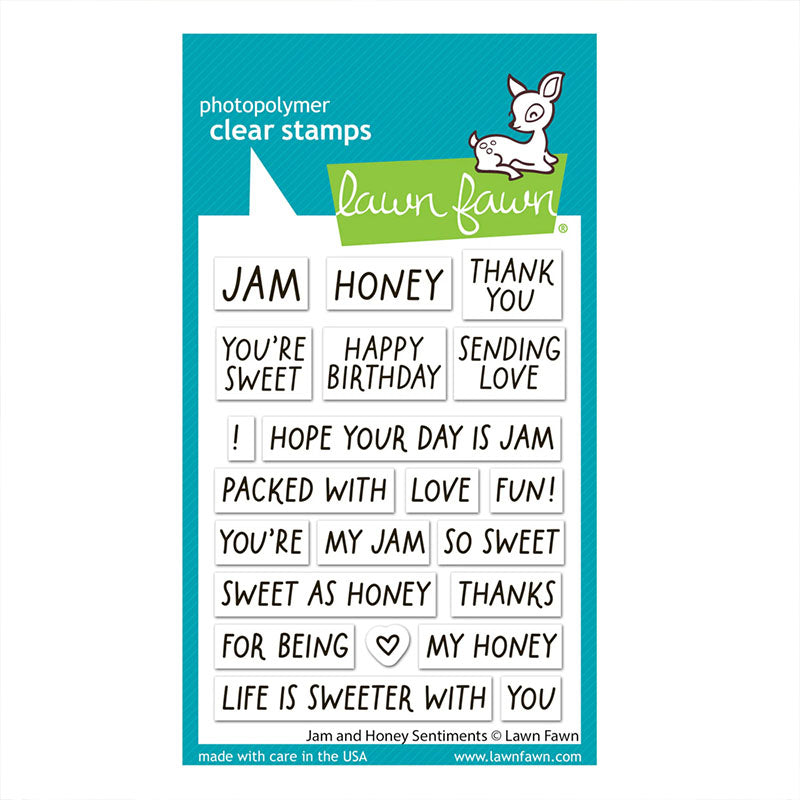 Lawn Fawn Clear Stamps Jam And Honey Sentiments