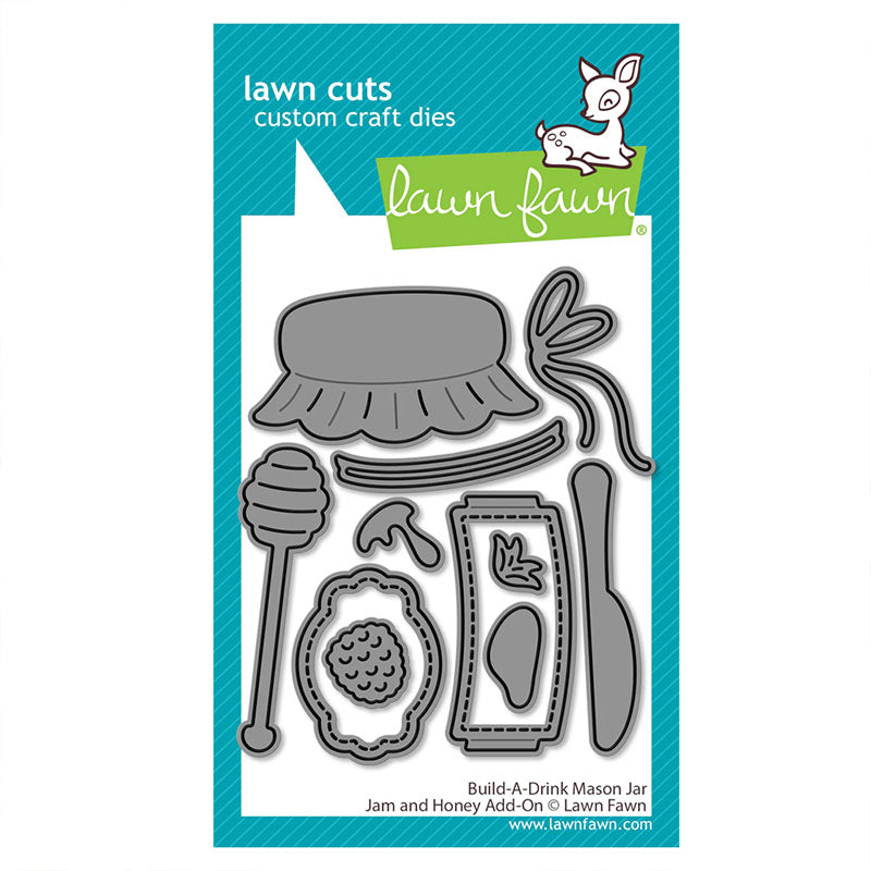 Lawn Fawn Dies Build-A-Drink Mason Jar Jam Honey Add-On