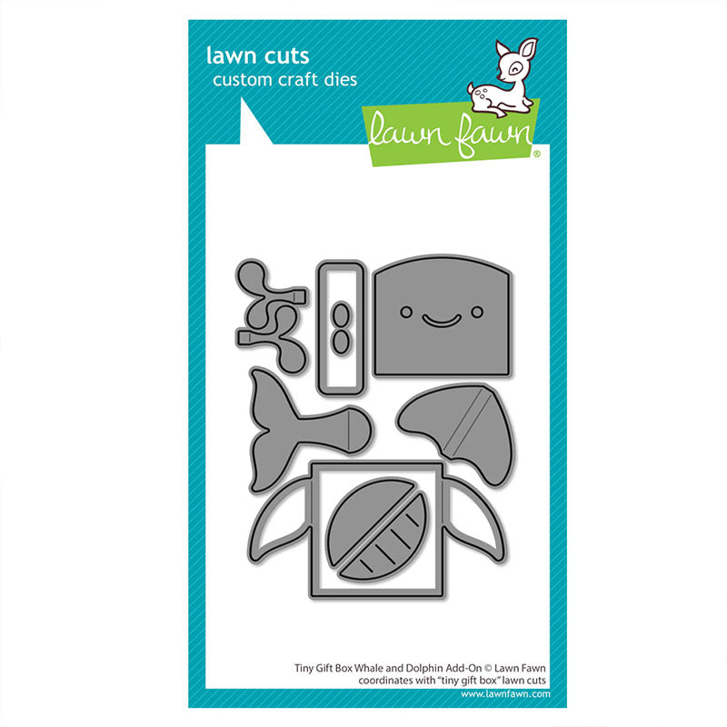 Lawn Fawn Dies Tiny Gift Box Whale And Dolphin Add-On